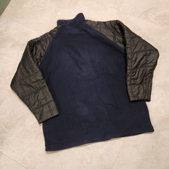 VTG Y2K GODBODY Mens L Large Pullover Fleece 1/4 Zip Hybrid Jacket Embroidered - Picture 9 of 9